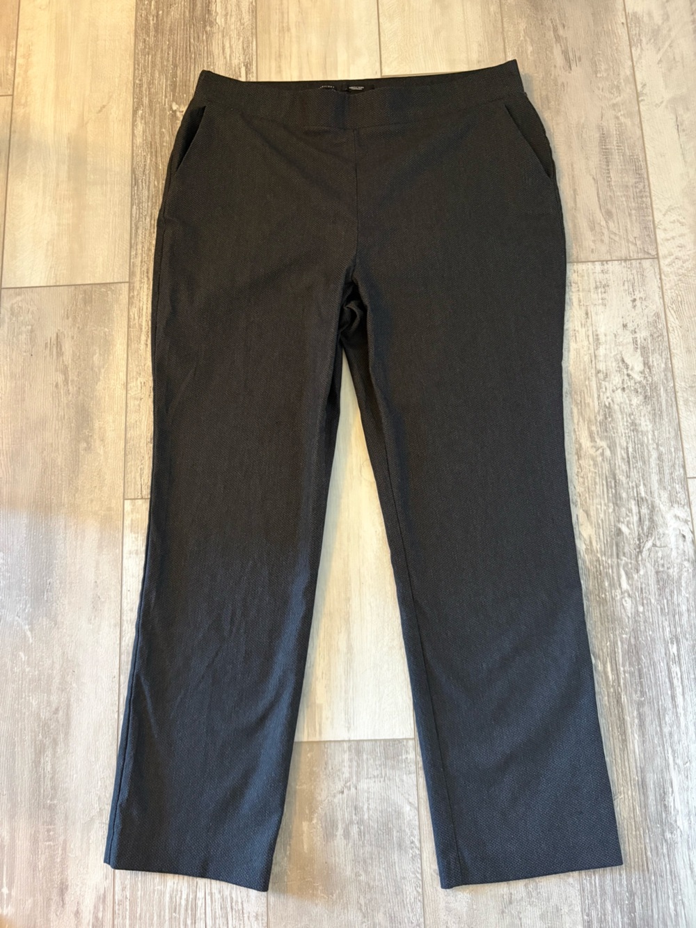 Simply Vera Vera Wang Charcoal Straight-Leg Dress Pants